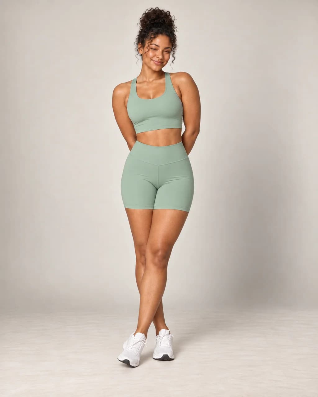 Soft Core - Women's Brushed High-Waisted Tummy-Control Yoga Shorts