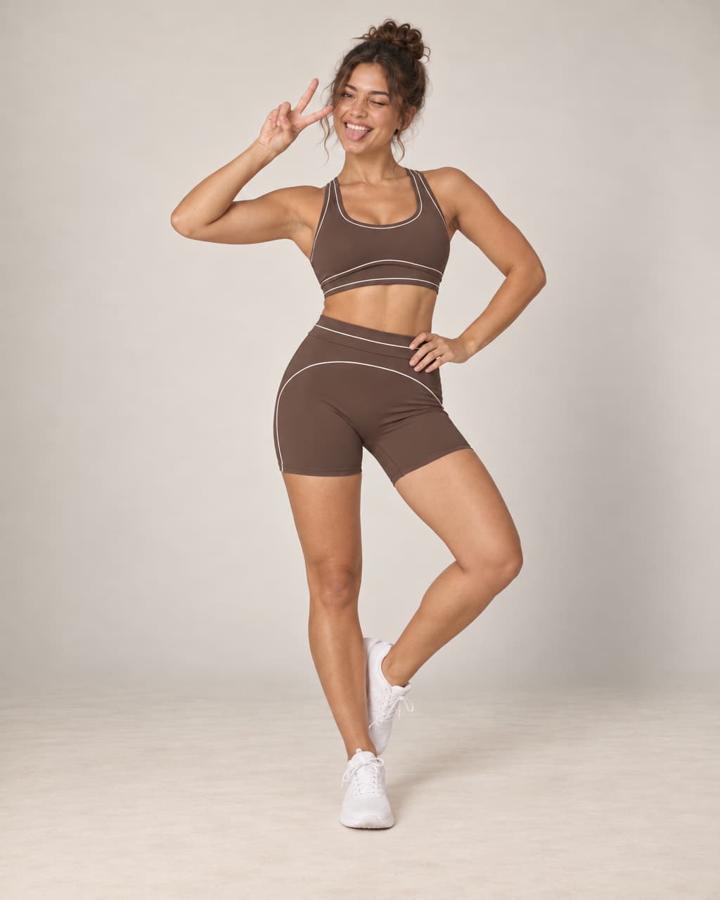Prism Sprint - Colorblock High-Waisted Running Shorts